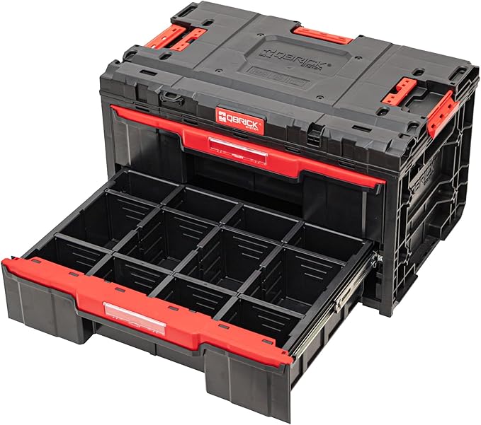 Qbrick System ONE Drawer 2 Toolbox 2.0 Werkzeugbox 587 x 380 x 340 mm 29 l mit zwei Schubladen