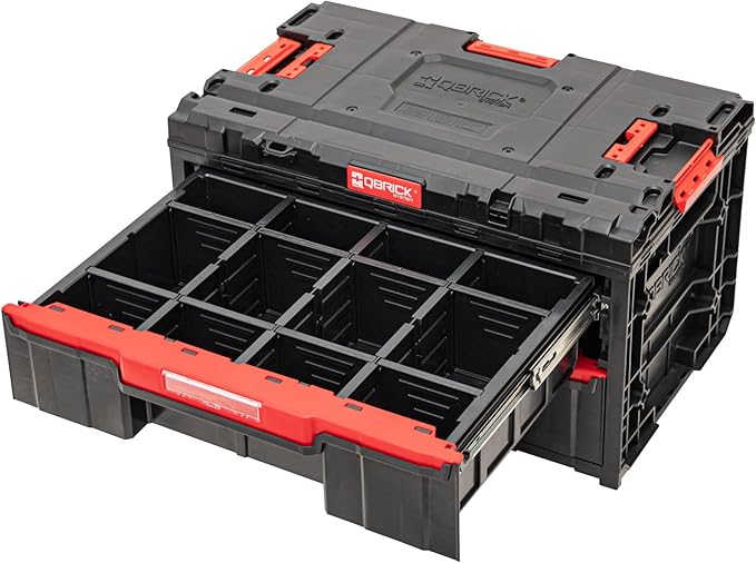 Qbrick System ONE Drawer 2 Toolbox 2.0 Werkzeugbox 587 x 380 x 340 mm 29 l mit zwei Schubladen