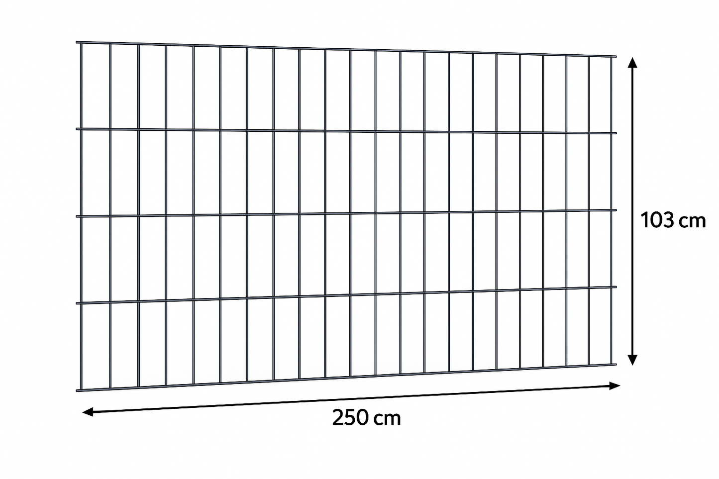 Doppelstabmattenzaun 6/5/6 Anthrazit / Schwarz / Moosgrün