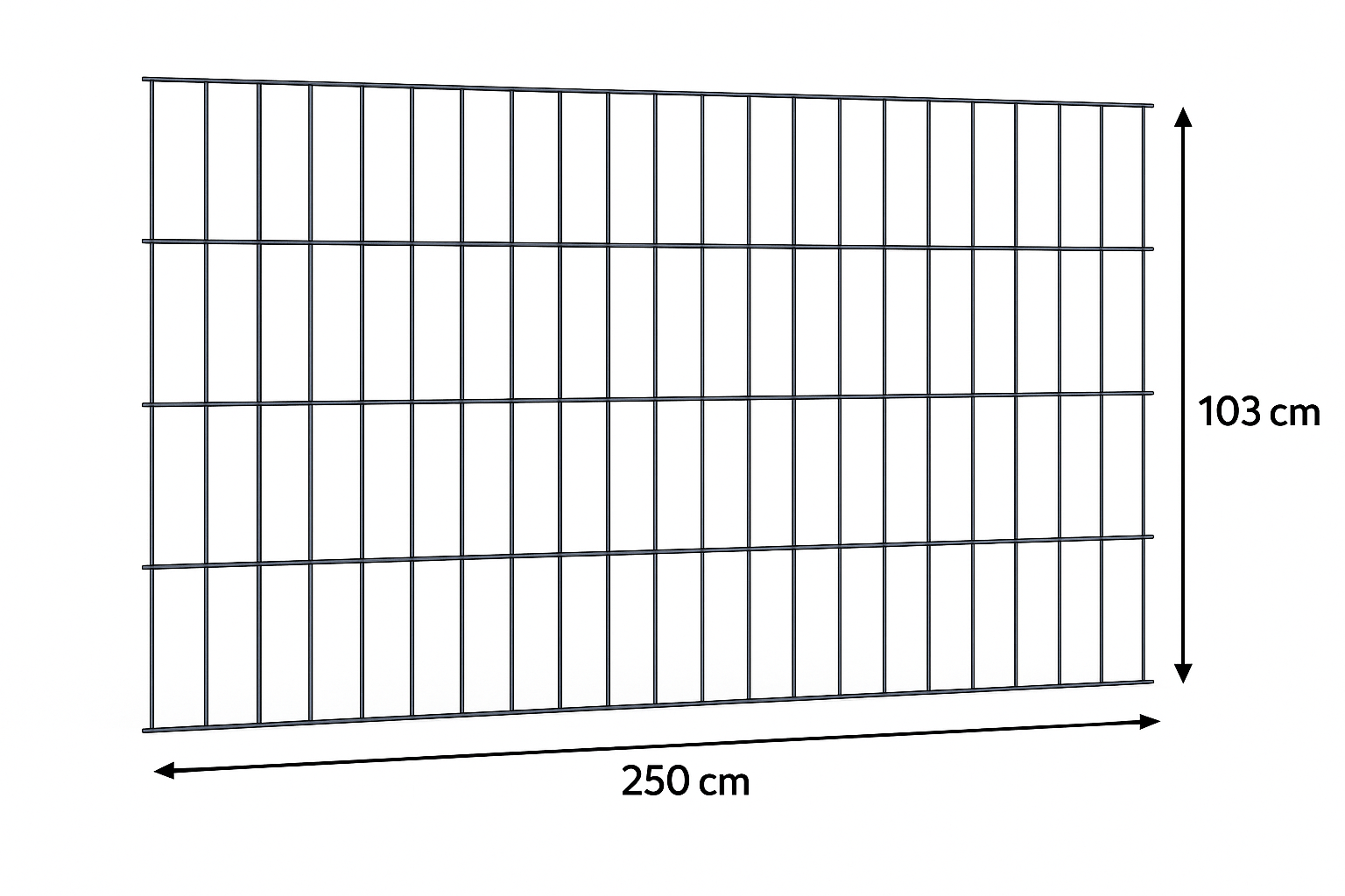 Doppelstabmattenzaun 6/5/6 Anthrazit / Schwarz / Moosgrün