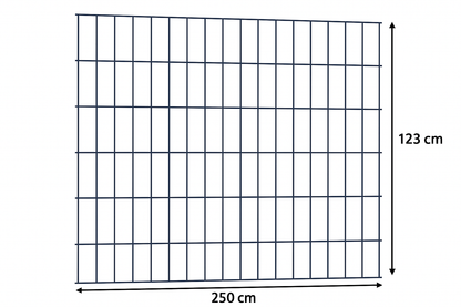 Doppelstabmattenzaun 6/5/6 Anthrazit / Schwarz / Moosgrün