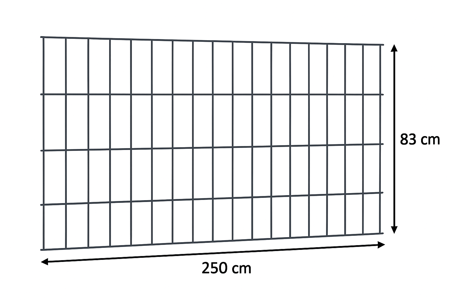 Doppelstabmattenzaun 6/5/6 Anthrazit / Schwarz / Moosgrün