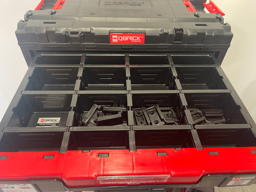 Qbrick System One 2.0 schwarz Set (3 Toolboxen 1-3 Drawer + Organizer M + Organizer M Plus + Organizer XL + Transport Plattform)