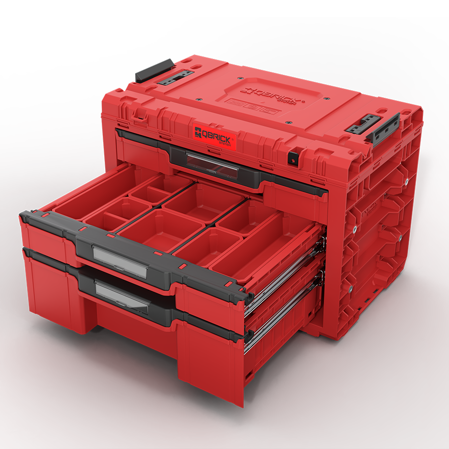 Qbrick System PRIME Drawer 3 Toolbox Expert RED ULTRA HD Custom (5901238262336)