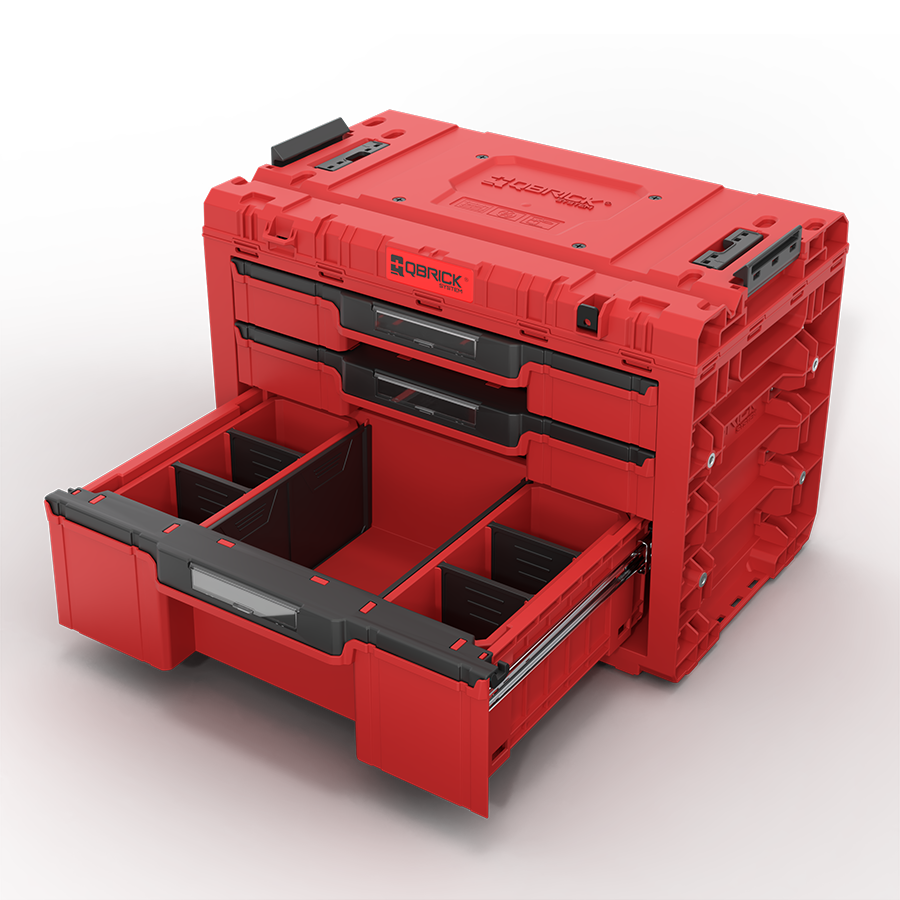 Qbrick System PRIME Drawer 3 Toolbox Expert RED ULTRA HD Custom (5901238262336)