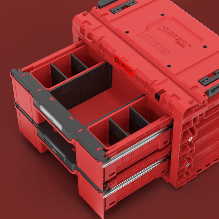 Qbrick System PRIME Drawer 2 Toolbox Expert RED ULTRA HD Custom (5901238262329)