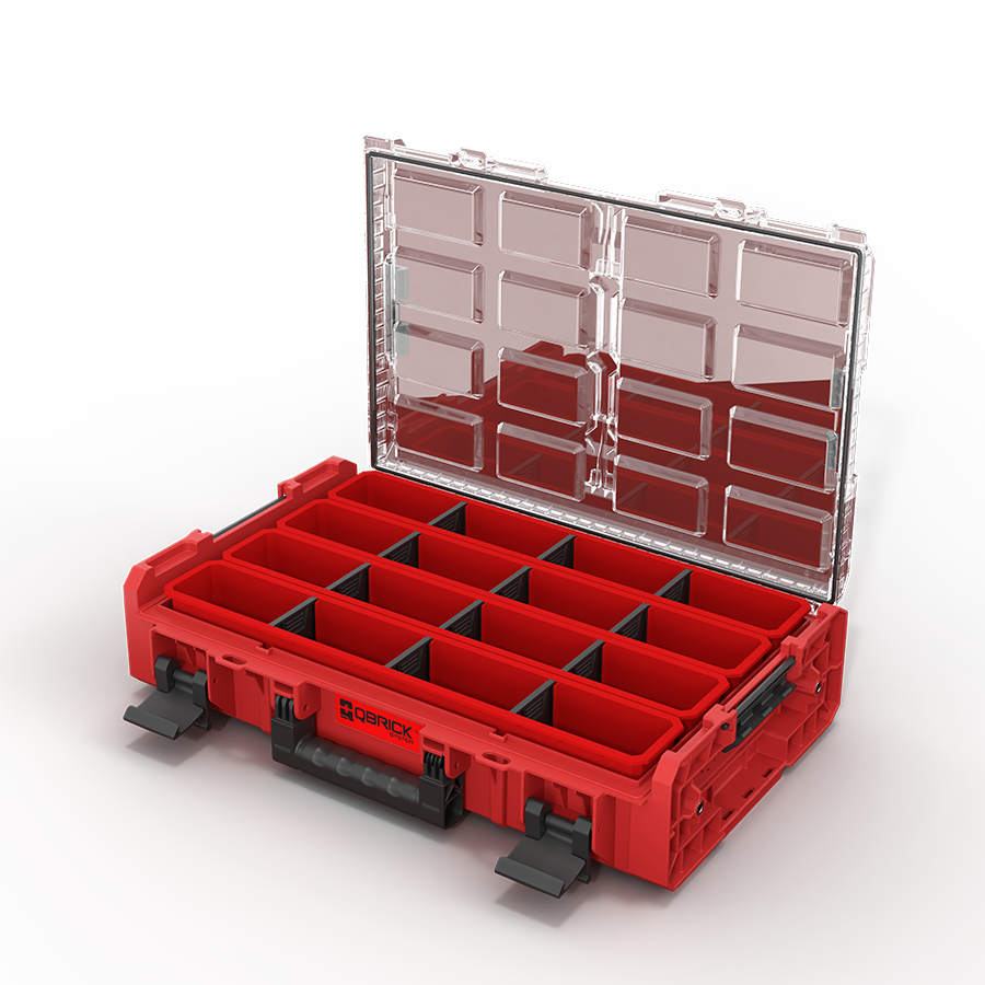 QBRICK SYSTEM ONE ORGANIZER XL 2.0 LONG BIN RED ULTRA HD CUSTOM (5901238256571)