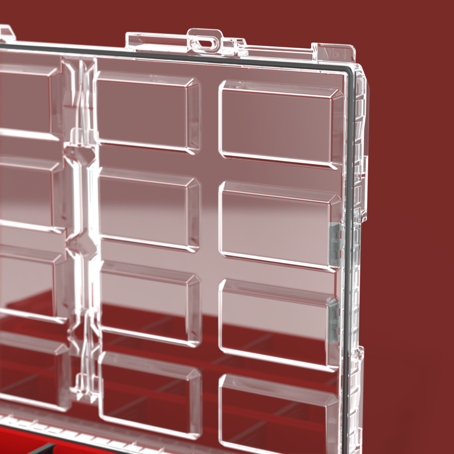 QBRICK SYSTEM ONE ORGANIZER XL 2.0 LONG BIN RED ULTRA HD CUSTOM (5901238256571)