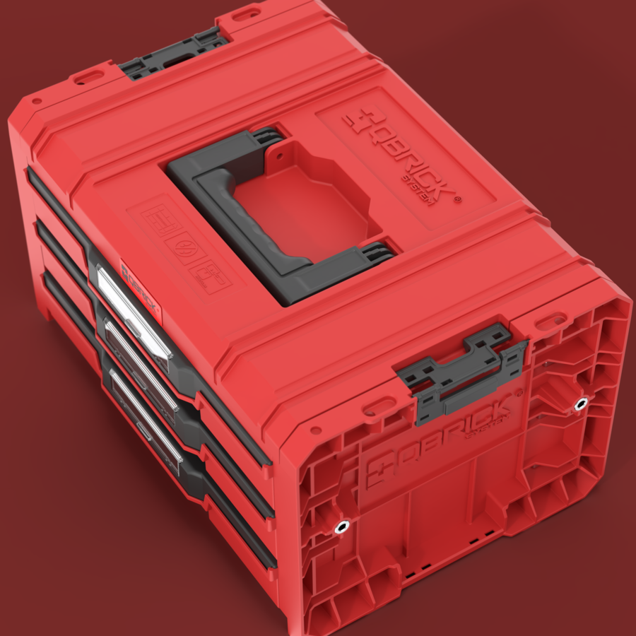 QBRICK SYSTEM PRO DRAWER 3 TOOLBOX 2.0 EXPERT RED ULTRA HD CUSTOM (5901238257509)