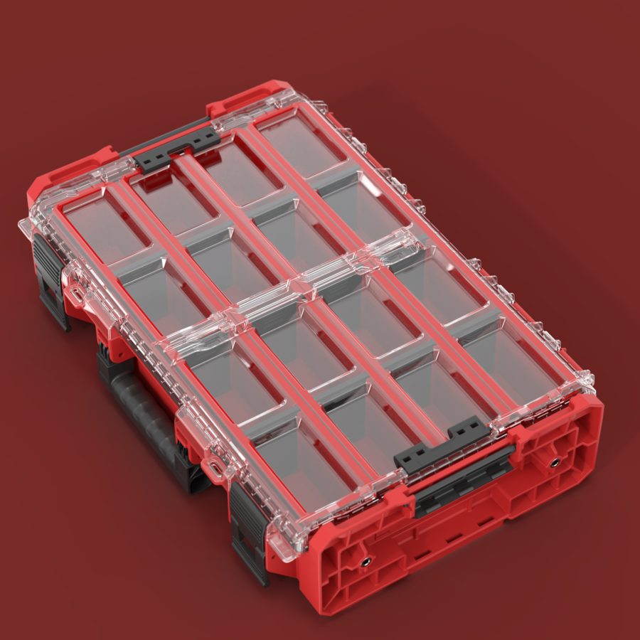 QBRICK SYSTEM ONE ORGANIZER XL 2.0 LONG BIN RED ULTRA HD CUSTOM (5901238256571)
