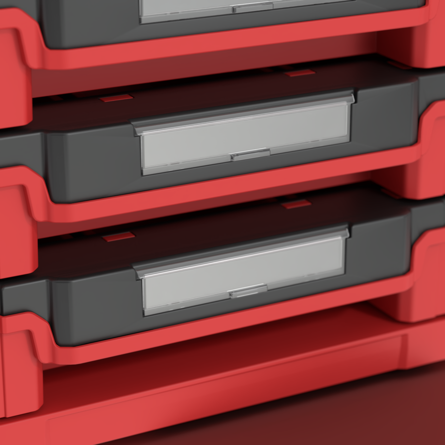 Qbrick System PRIME Drawer 4 Toolbox Expert RED ULTRA HD Custom (5901238262343)