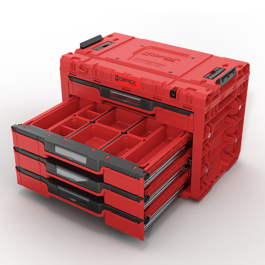 Qbrick System PRIME Drawer 4 Toolbox Expert RED ULTRA HD Custom (5901238262343)