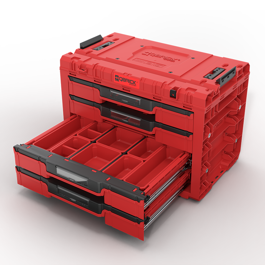 Qbrick System PRIME Drawer 4 Toolbox Expert RED ULTRA HD Custom (5901238262343)