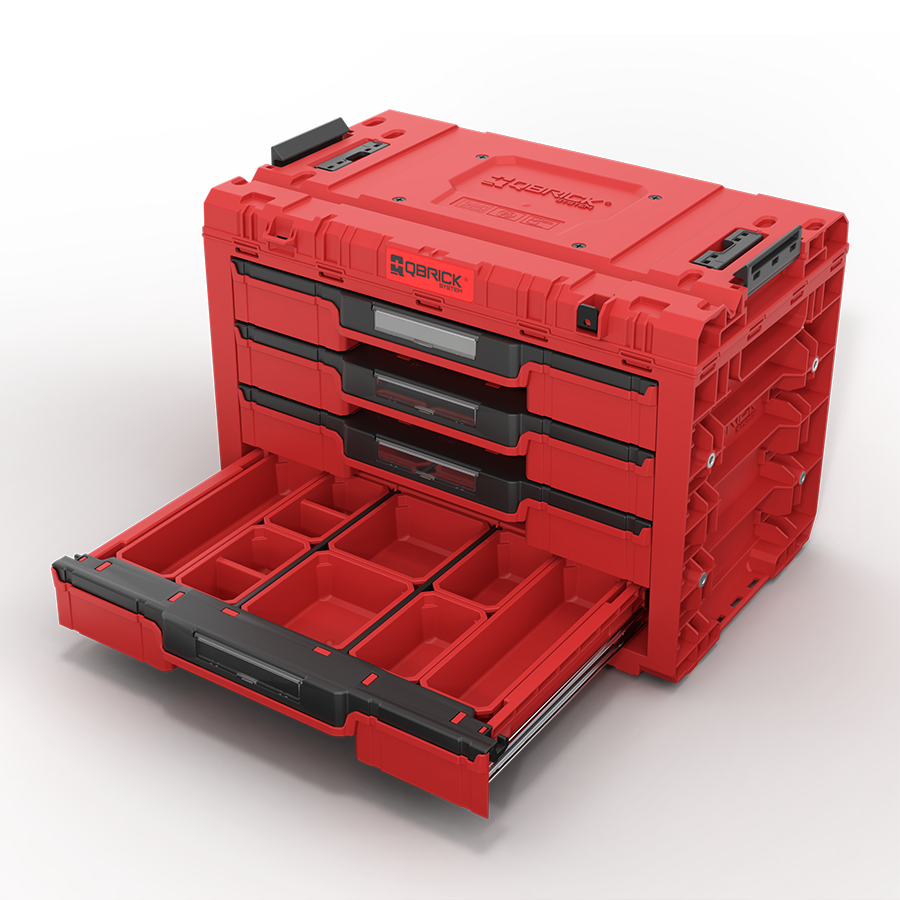 Qbrick System PRIME Drawer 4 Toolbox Expert RED ULTRA HD Custom (5901238262343)