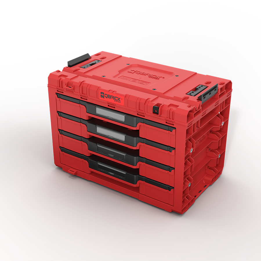 Qbrick System PRIME Drawer 4 Toolbox Expert RED ULTRA HD Custom (5901238262343)